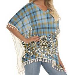 ScotsTee Shop Scottish Laing Ancient Tartan Scotland Royal Golden Thistle Square Fringed Shawl