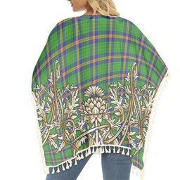 ScotsTee Shop Scottish New Mexico Tartan Scotland Royal Golden Thistle Square Fringed Shawl