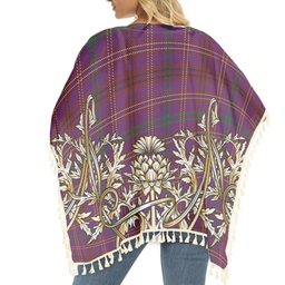 ScotsTee Shop Scottish McCall (Caithness) Tartan Scotland Royal Golden Thistle Square Fringed Shawl