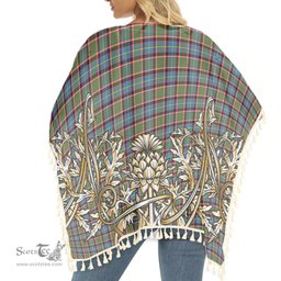 ScotsTee Shop Scottish Stirling SC Tartan Scotland Royal Golden Thistle Square Fringed Shawl