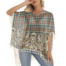 ScotsTee Shop Scottish Thompson Hunting Modern Tartan Scotland Royal Golden Thistle Square Fringed Shawl