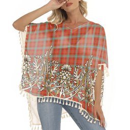 ScotsTee Shop Scottish Morrison Red Ancient Tartan Scotland Royal Golden Thistle Square Fringed Shawl