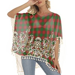 ScotsTee Shop Scottish Moncreiffe Tartan Scotland Royal Golden Thistle Square Fringed Shawl