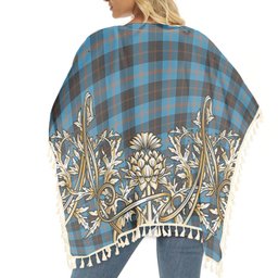 ScotsTee Shop Scottish Horsburgh Tartan Scotland Royal Golden Thistle Square Fringed Shawl