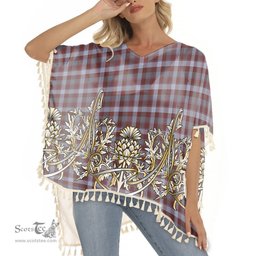ScotsTee Shop Scottish Jardine of Castlemilk Modern Tartan Scotland Royal Golden Thistle Square Fringed Shawl