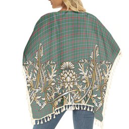 ScotsTee Shop Scottish Spens Fragment Modern Clan Tartan Scotland Royal Golden Thistle Square Fringed Shawl