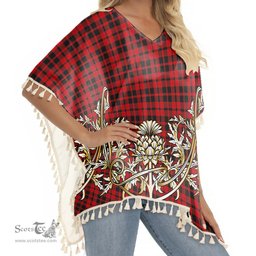 ScotsTee Shop Scottish Hogg Tartan Scotland Royal Golden Thistle Square Fringed Shawl