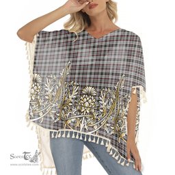 ScotsTee Shop Scottish Little Arisaid Tartan Scotland Royal Golden Thistle Square Fringed Shawl