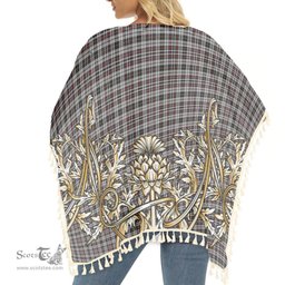 ScotsTee Shop Scottish Little Arisaid Tartan Scotland Royal Golden Thistle Square Fringed Shawl