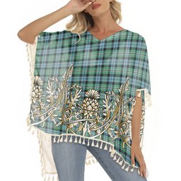 ScotsTee Shop Scottish Melville SC Tartan Scotland Royal Golden Thistle Square Fringed Shawl