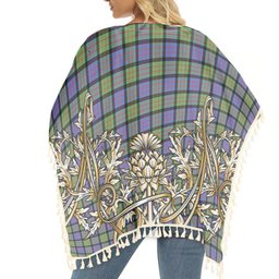 ScotsTee Shop Scottish MacDonald Ancient Tartan Scotland Royal Golden Thistle Square Fringed Shawl