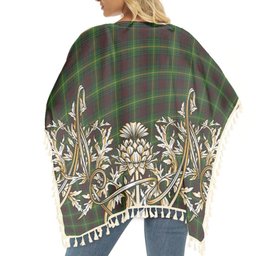 ScotsTee Shop Scottish Martin Tartan Scotland Royal Golden Thistle Square Fringed Shawl