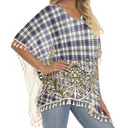 ScotsTee Shop Scottish Hannay SC Tartan Scotland Royal Golden Thistle Square Fringed Shawl