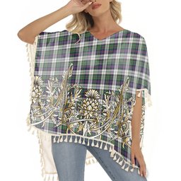ScotsTee Shop Scottish Malcolm Dress Modern Tartan Scotland Royal Golden Thistle Square Fringed Shawl