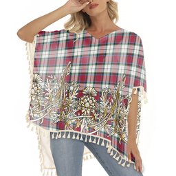 ScotsTee Shop Scottish Rose Dress Modern Tartan Scotland Royal Golden Thistle Square Fringed Shawl