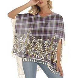 ScotsTee Shop Scottish MacDonald Dress 2 Tartan Scotland Royal Golden Thistle Square Fringed Shawl