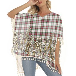 ScotsTee Shop Scottish McLean Dress Ancient Tartan Scotland Royal Golden Thistle Square Fringed Shawl
