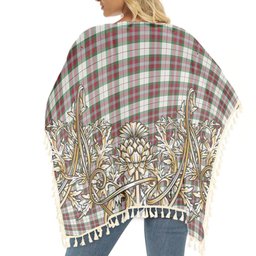 ScotsTee Shop Scottish McLean Dress Ancient Tartan Scotland Royal Golden Thistle Square Fringed Shawl