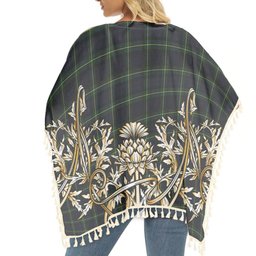 ScotsTee Shop Scottish Gordon Old Tartan Scotland Royal Golden Thistle Square Fringed Shawl