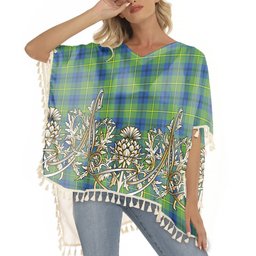 ScotsTee Shop Scottish Johnston Ancient Tartan Scotland Royal Golden Thistle Square Fringed Shawl