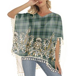ScotsTee Shop Scottish Manx Ellan Vannin Tartan Scotland Royal Golden Thistle Square Fringed Shawl