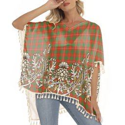 ScotsTee Shop Scottish McPhee Ancient Tartan Scotland Royal Golden Thistle Square Fringed Shawl