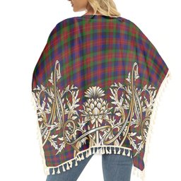 ScotsTee Shop Scottish Tennant SC Tartan Scotland Royal Golden Thistle Square Fringed Shawl