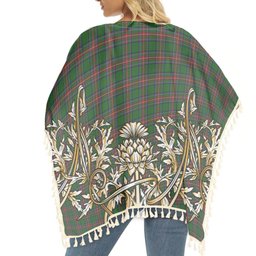 ScotsTee Shop Scottish Sillars 2 Tartan Scotland Royal Golden Thistle Square Fringed Shawl
