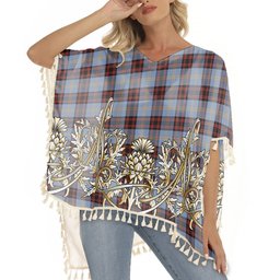 ScotsTee Shop Scottish Rutherford Ancient Tartan Scotland Royal Golden Thistle Square Fringed Shawl