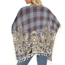 ScotsTee Shop Scottish Rutherford Ancient Tartan Scotland Royal Golden Thistle Square Fringed Shawl