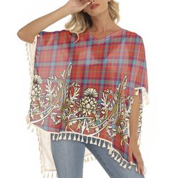 ScotsTee Shop Scottish Pitcairn Heritage Ancient Tartan Scotland Royal Golden Thistle Square Fringed Shawl
