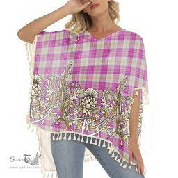 ScotsTee Shop Scottish Yair Dance Tartan Scotland Royal Golden Thistle Square Fringed Shawl