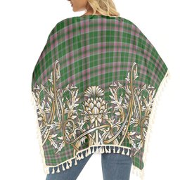 ScotsTee Shop Scottish Gray Hunting SC Tartan Scotland Royal Golden Thistle Square Fringed Shawl