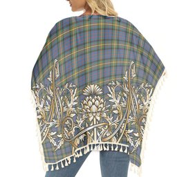 ScotsTee Shop Scottish MacSporran Ancient Tartan Scotland Royal Golden Thistle Square Fringed Shawl