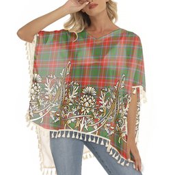 ScotsTee Shop Scottish Somerville Ancient Tartan Scotland Royal Golden Thistle Square Fringed Shawl