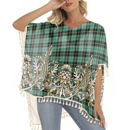 ScotsTee Shop Scottish Wallace Hunting Ancient Tartan Scotland Royal Golden Thistle Square Fringed Shawl