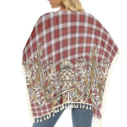 ScotsTee Shop Scottish MacPhee Dress Ancient Tartan Scotland Royal Golden Thistle Square Fringed Shawl
