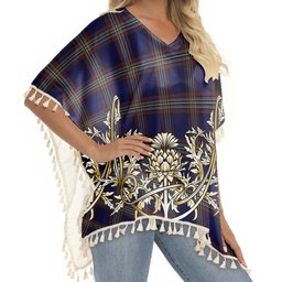 ScotsTee Shop Scottish York Regional Police Tartan Scotland Royal Golden Thistle Square Fringed Shawl