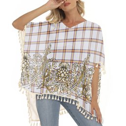 ScotsTee Shop Scottish Young Christina Modern Tartan Scotland Royal Golden Thistle Square Fringed Shawl