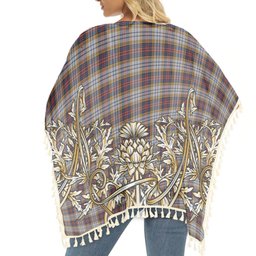 ScotsTee Shop Scottish McInnes Ancient Hunting Tartan Scotland Royal Golden Thistle Square Fringed Shawl
