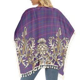 ScotsTee Shop Scottish Pride of Glencoe Tartan Scotland Royal Golden Thistle Square Fringed Shawl