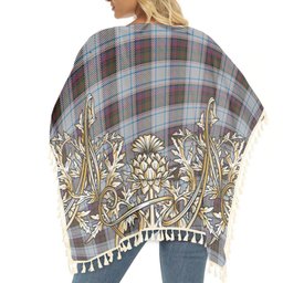 ScotsTee Shop Scottish McDonald Dress Ancient Tartan Scotland Royal Golden Thistle Square Fringed Shawl