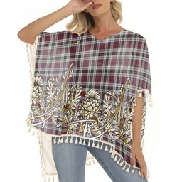 ScotsTee Shop Scottish Little Dress Tartan Scotland Royal Golden Thistle Square Fringed Shawl