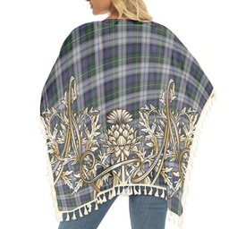ScotsTee Shop Scottish MacKenzie Dress 4 Tartan Scotland Royal Golden Thistle Square Fringed Shawl