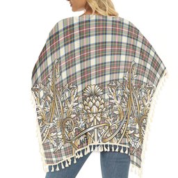ScotsTee Shop Scottish Stewart Dress Modern SC Tartan Scotland Royal Golden Thistle Square Fringed Shawl