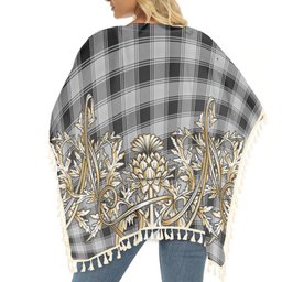 ScotsTee Shop Scottish YinYang Tartan Scotland Royal Golden Thistle Square Fringed Shawl
