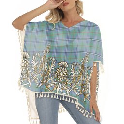 ScotsTee Shop Scottish Irvine of Glentulchan Ancient Tartan Scotland Royal Golden Thistle Square Fringed Shawl