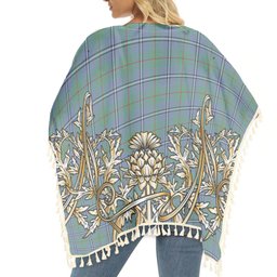 ScotsTee Shop Scottish Irvine of Glentulchan Ancient Tartan Scotland Royal Golden Thistle Square Fringed Shawl