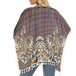 ScotsTee Shop Scottish MacDuff Hunting Modern SC Tartan Scotland Royal Golden Thistle Square Fringed Shawl