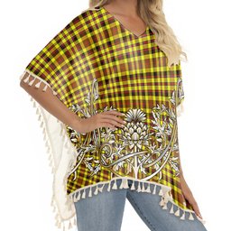 ScotsTee Shop Scottish Jardine Modern Tartan Scotland Royal Golden Thistle Square Fringed Shawl
